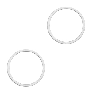 DQ European metal connector closed ring 15 mm Antique Silver (nickel free)