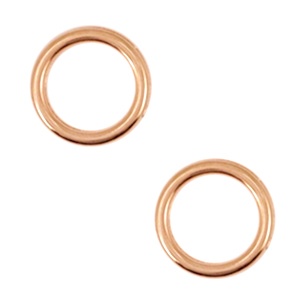 DQ European metal charms circle 12mm Rose Gold (nickel free)