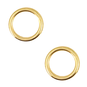 DQ European metal charms circle 12mm Gold (nickel free)