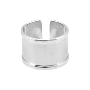 DQ metal findings basic ring (for 10mm cord / leather) Antique silver (nickel free)