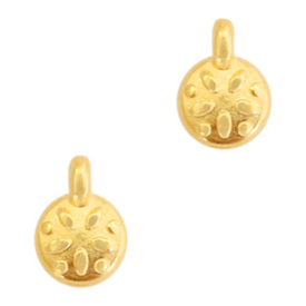 DQ European metal charms flower Gold (nickel free)