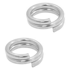 DQ European metal findings split ring 7mm Antique Silver (nickel free)