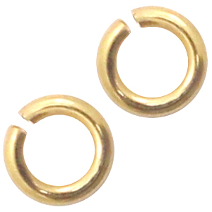 DQ European metal findings jump ring 3mm Gold (nickel free)
