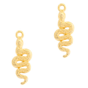 DQ European metal charms snake Gold (nickel free)