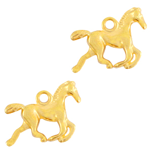 DQ European metal charms horse Gold (nickel free)