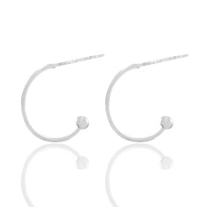 DQ European metal findings creole earrings 16mm Antique Silver (nickel free)