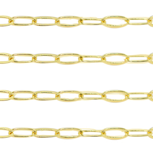 DQ European metal findings belcher chain anchor cable Gold (nickel free)