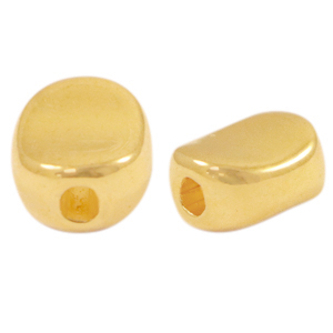 DQ European metal beads oval Gold (nickel free)