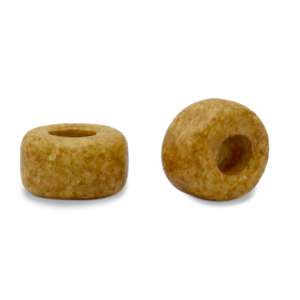DQ greek ceramic beads 7mm Mustard Brown