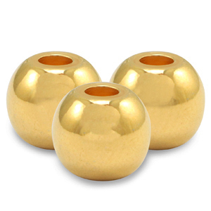 DQ European metal beads 5mm Gold (nickel free)