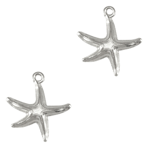 DQ European metal charms starfish Antique Silver (nickel free)