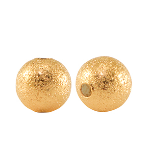 DQ European metal beads 8mm Gold (nickel free)