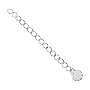 DQ European metal findings extension chain coin 6mm Antique Silver (nickel free)