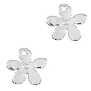 DQ European metal charms flower Antique Silver (nickel free)