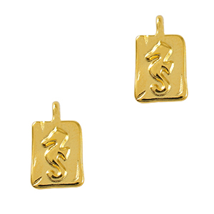 DQ European metal charms seahorse Gold (nickel free)