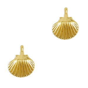DQ European metal charms shell Gold (nickel free)