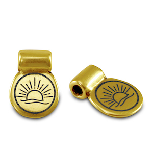DQ European metal sliders sun Gold (nickel free)