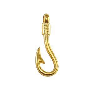 DQ European metal findings lock fishing hook Gold (nickel free)