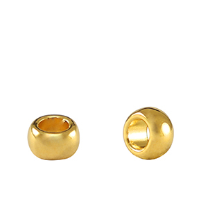 DQ European metal beads rondelle 5mm Gold (nickel free)
