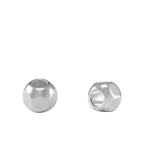 DQ European metal beads hexagon Antique Silver (nickel free)