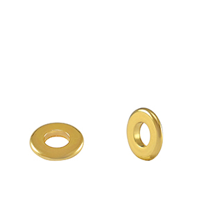 DQ European metal beads spacer ring 9mm Gold (nickel free)