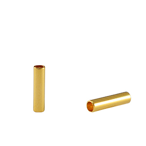 DQ European metal beads tubes Gold (nickel free)