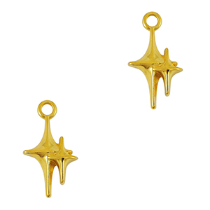 DQ European metal charms star Gold (nickel free)