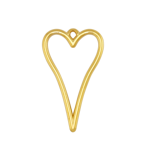 DQ European metal charms Heart Gold