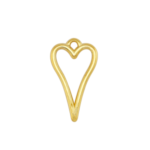 DQ European metal charms Heart Gold