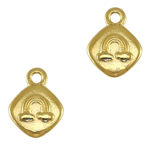 DQ European metal charms rainbow Gold (nickel free)