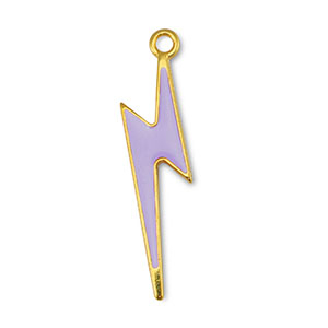 DQ European metal charms thunder Lilac-Gold (nickel free)