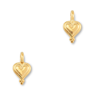 DQ European metal charms heart Gold (Nickelfree)
