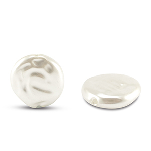 Imitation freshwater pearls coin White