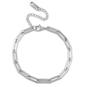 Stainless steel bracelets chain link Silver