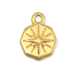 DQ European metal charms Star Gold (nickel free)