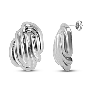 Stainless steel earrings / earpins Silver