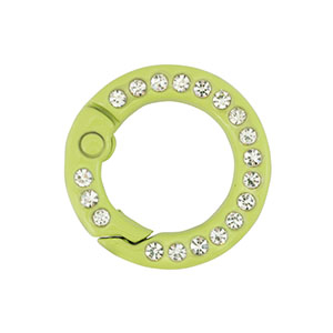 Colourful jewellery findings key chain ring Green