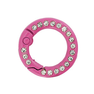 Colourful jewellery findings key chain ring Magenta Pink