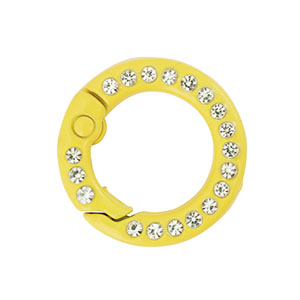 Colourful jewellery findings key chain ring Yellow