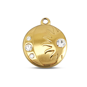 BY31&reg; Stainless steel charms moon & sun Gold