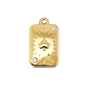 BY31&reg; Stainless steel charms card spade Gold