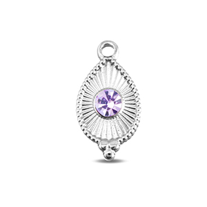 BY31&reg; Stainless steel charms drop Silver-Light Lilac