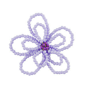 Stainless steel charms flower Lavender purple