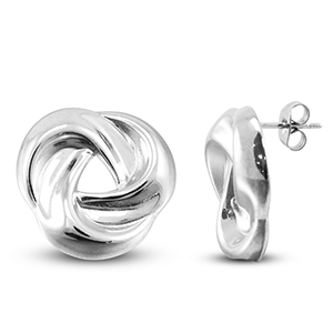 Stainless steel earrings / earpins Silver