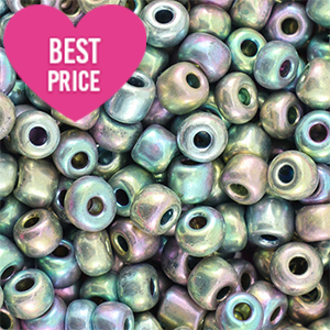 Glass seed beads 6/0 (4mm) Metallic Shine Multicolor Galaxy