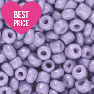 Glass seed beads 8/0 (3mm) Oriental Iris lilac