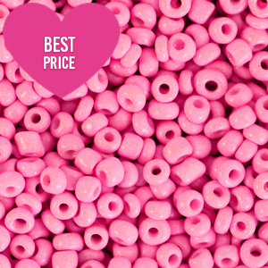 Glass seed beads 8/0 (3mm) Deep Pink