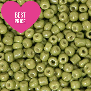 Glass seed beads 12/0 (2mm) Blooming Grove Green