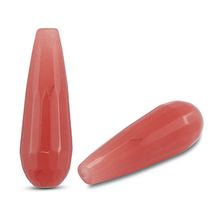 Natural stone beads Quartz drop Dark Pink