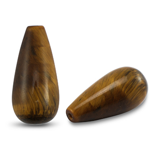 Natural stone beads Tigereye drop Golden Brown